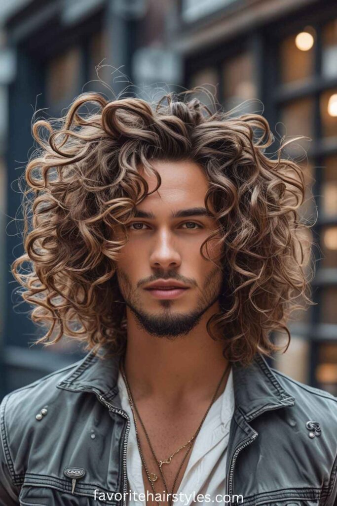 Men's Medium Length Messy Hairstyles Ideas  Curly Mess