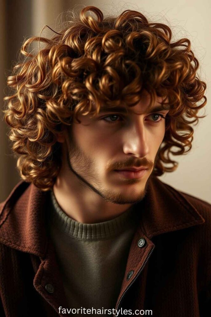 Medium Length Thick Hair Men's Hairstyles Ideas Curly Top