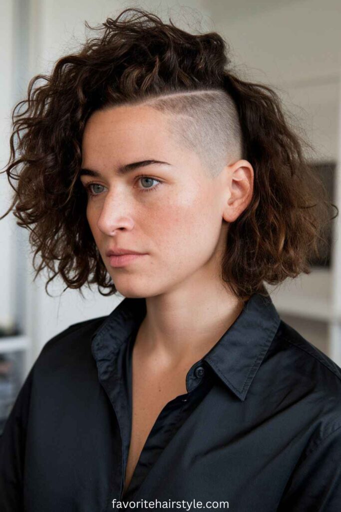 Undercut Bob Haircut For Thick Hair Ideas Curly Undercut Bob