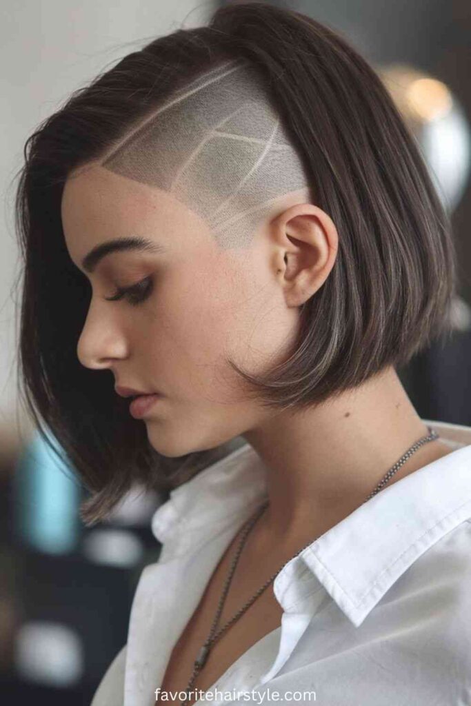 Curly Undercut Bob