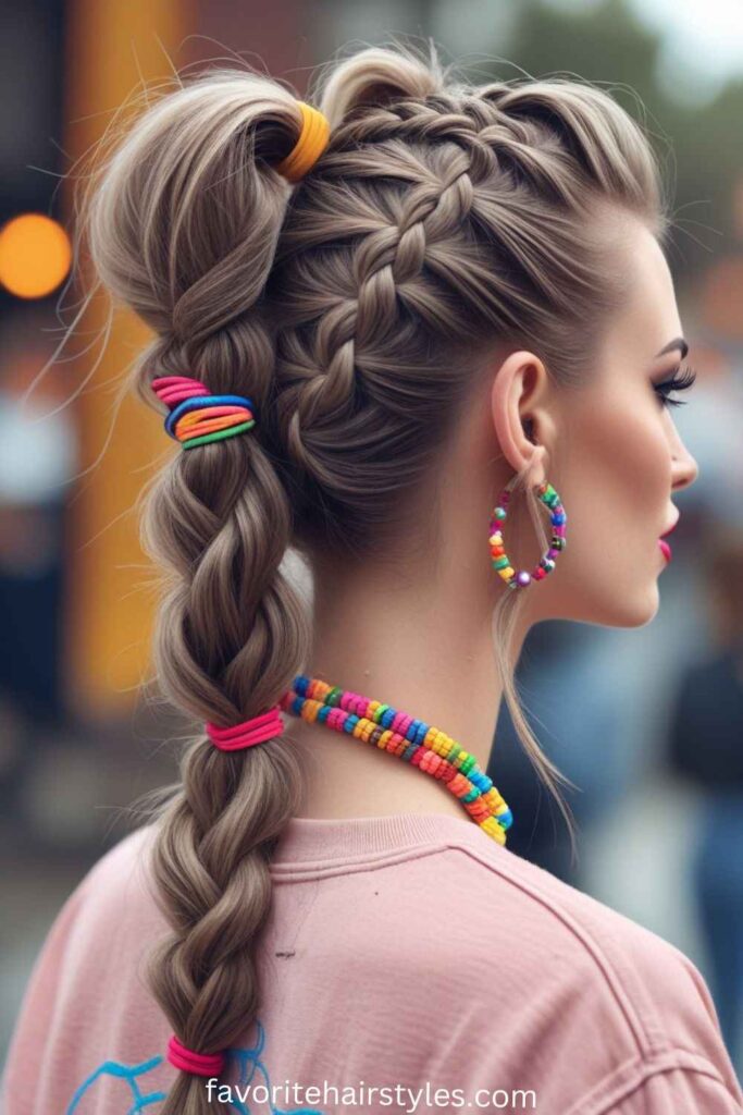 Double Braided Ponytail