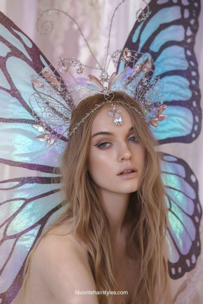 Fantasy-Inspired Oversized Butterfly Crown