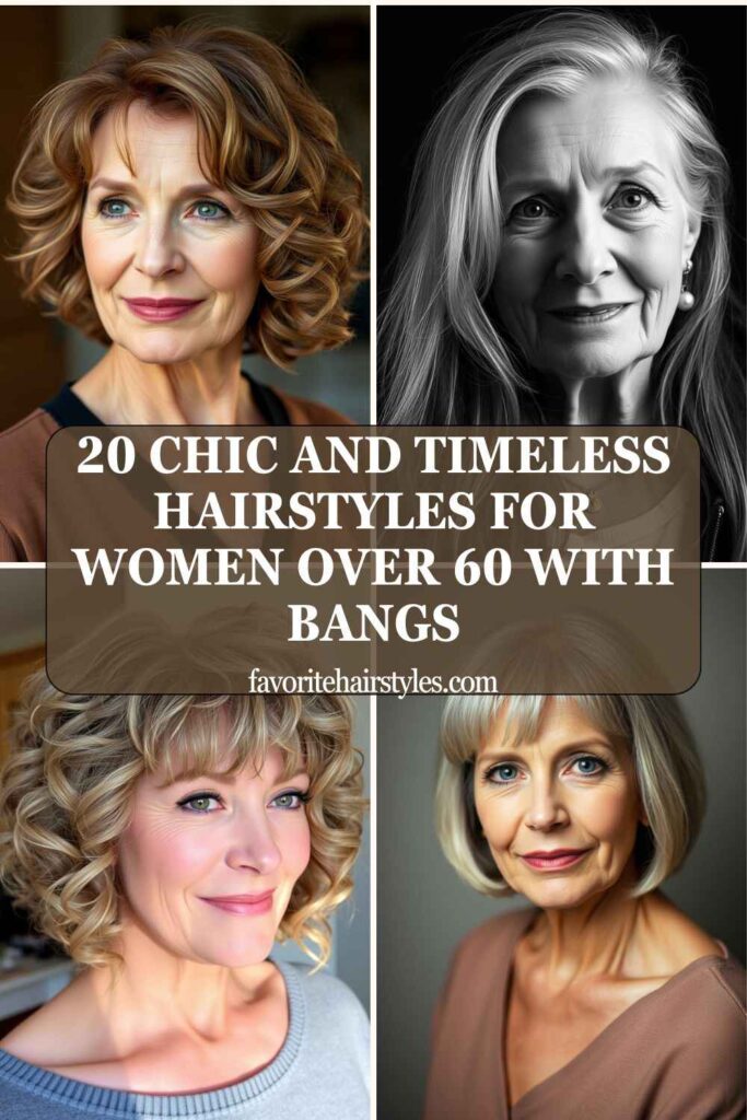 Hairstyles for women over 60 with bangs