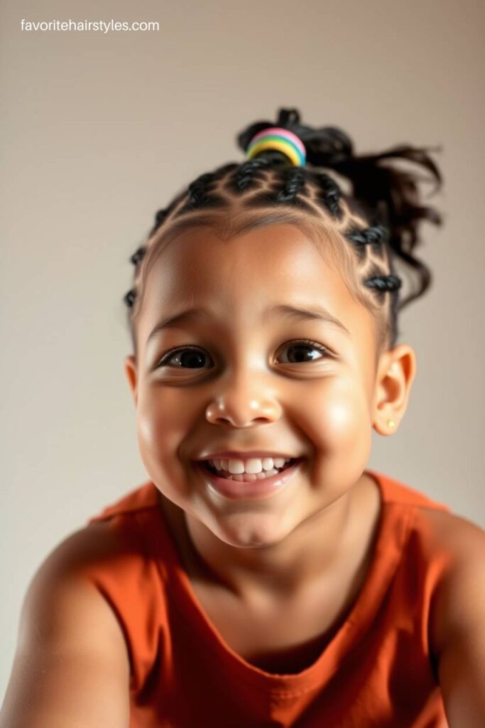 Half-Up, Half-Down Cornrows