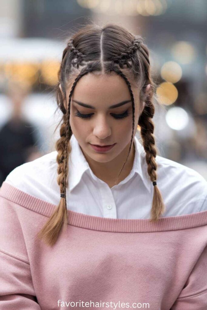 Half-Up, Half-Down with Braids