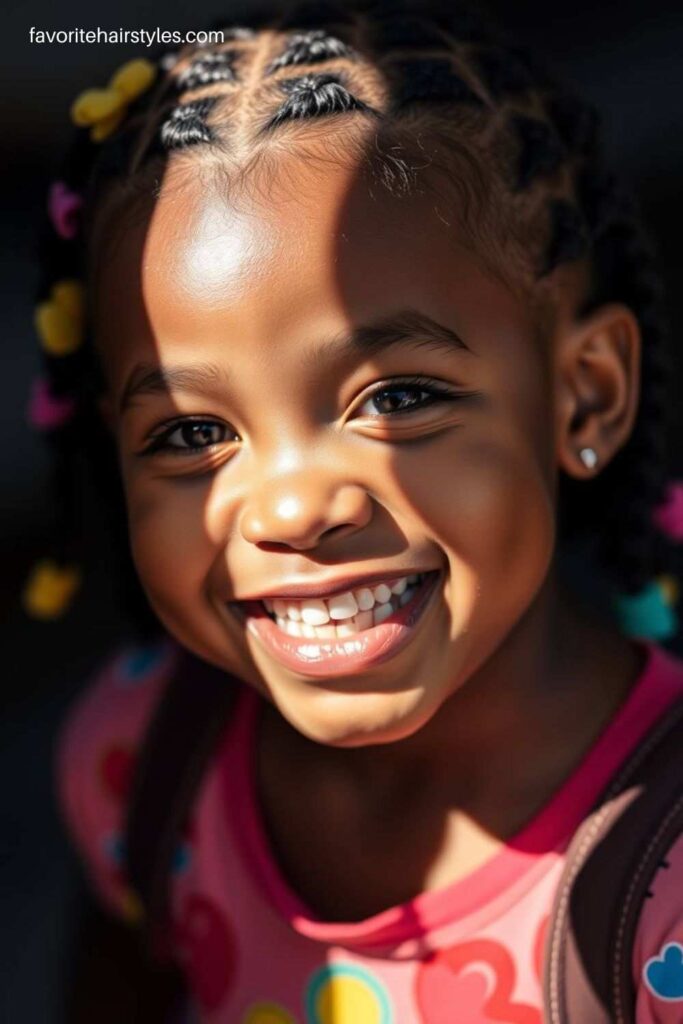 Heart-Shaped or Star Pattern Cornrows