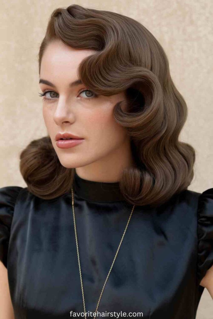 Vintage Hairstyles For Medium Hair Ideas Hollywood Glam Waves