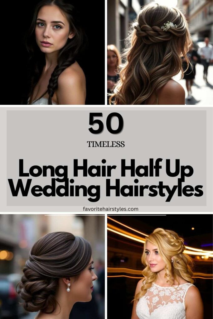 Long Hair Half Up Wedding Hairstyles