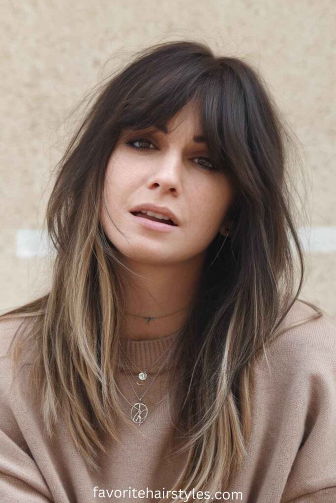 Long Layers with Bangs