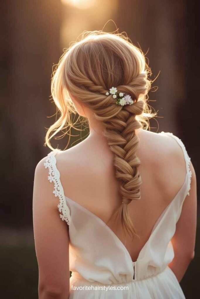 Low Chignon with Braided Details