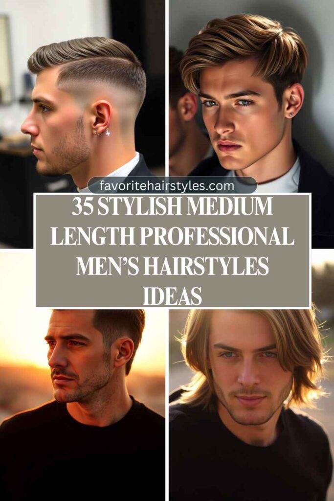 Medium Length Professional Men’s Hairstyles Ideas