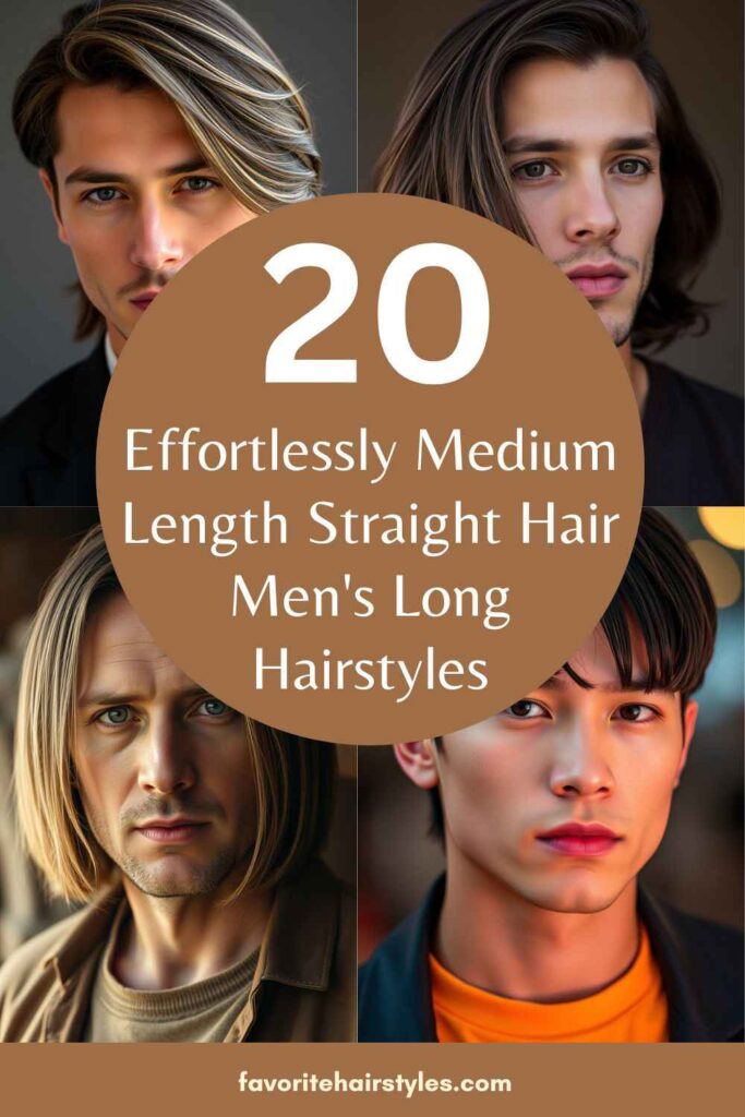 Medium Length Straight Hair Men's Long Hairstyles