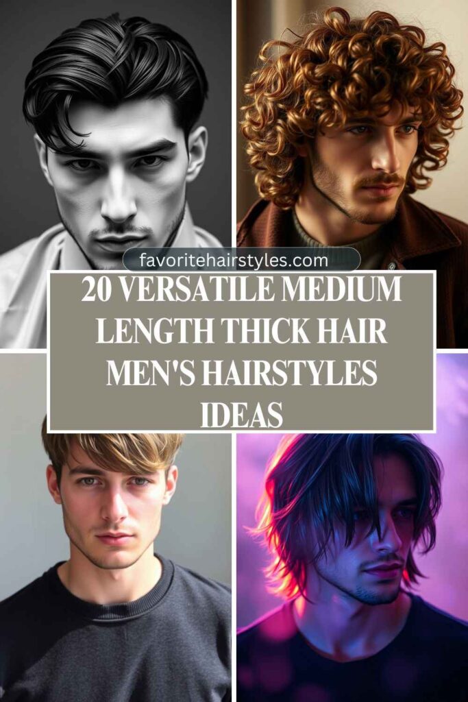 Medium Length Thick Hair Men’s Hairstyles Ideas