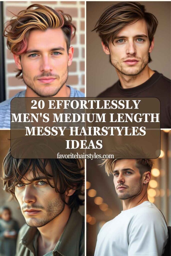 Men's Medium Length Messy Hairstyles Ideas