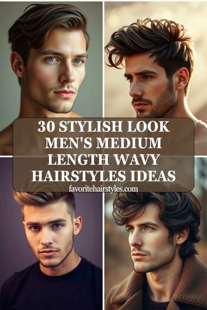 Men's Medium Length Wavy Hairstyles Ideas