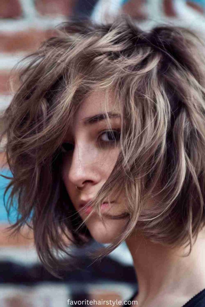 Grunge Hairstyles For Round Face Ideas Messy Bob