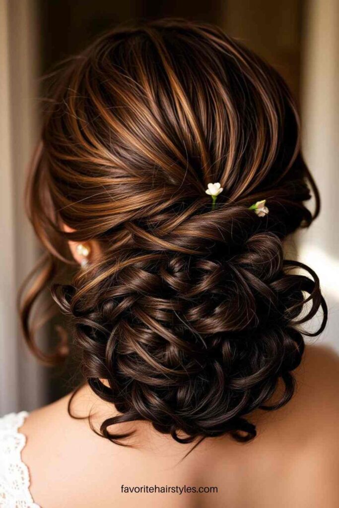 Messy Curly Chignon