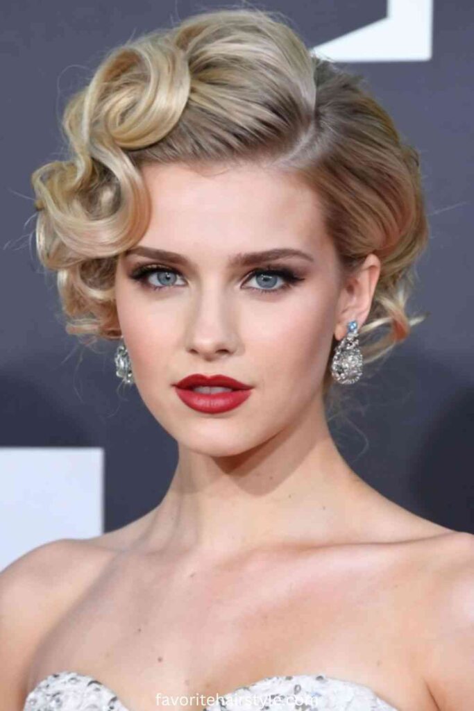 Vintage Hairstyles For Long Hair Ideas Pin Curl Updo