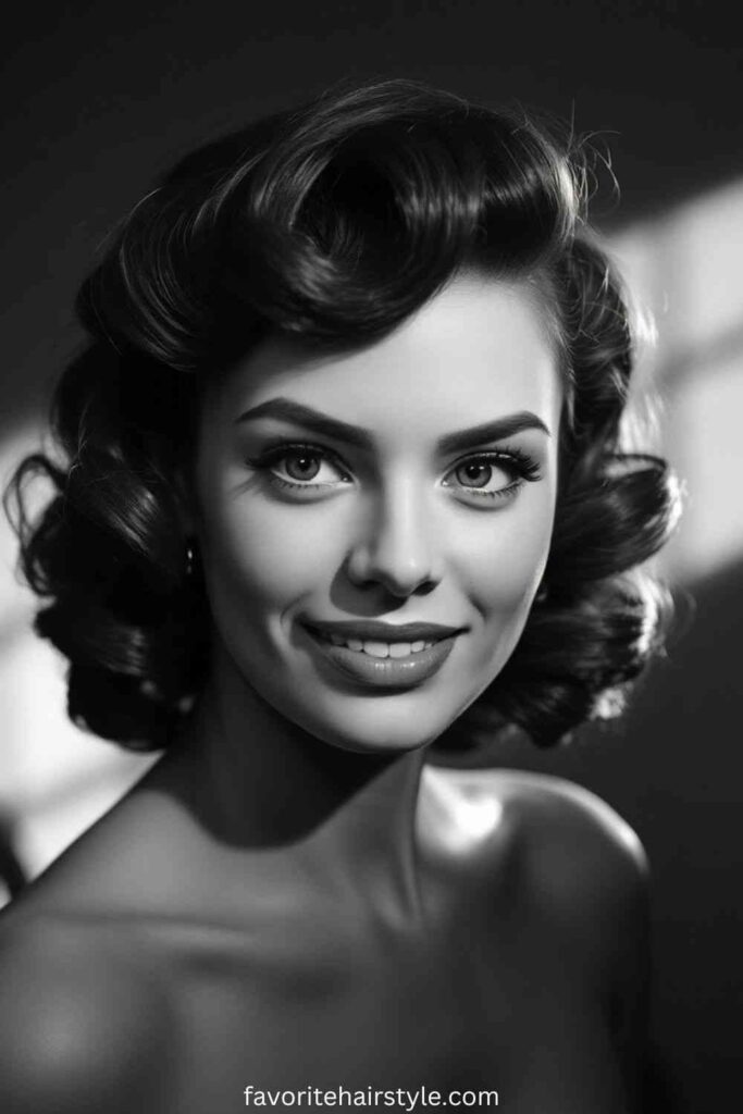 Vintage Hairstyles For Curly Hair Ideas Pin-Up Curls