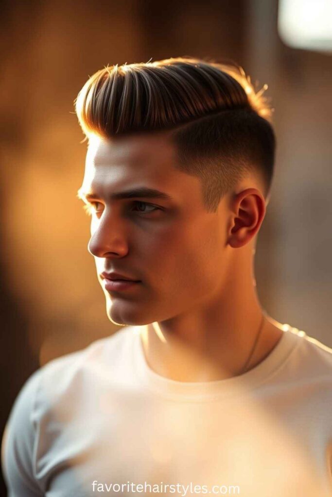 Pompadour with Medium Length Hair