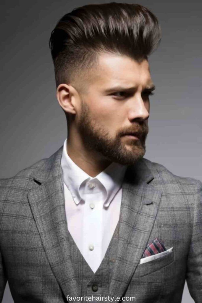 Side Shaved Hairstyles For Men Ideas Pompadour with Side Shave