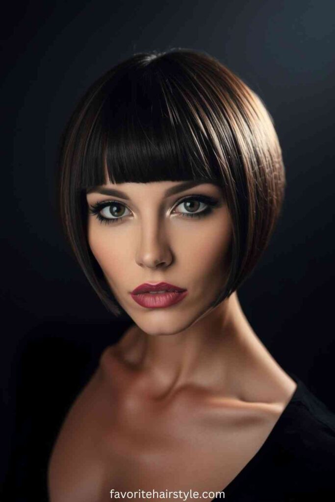 Razor Cut Bob with Curved Ends