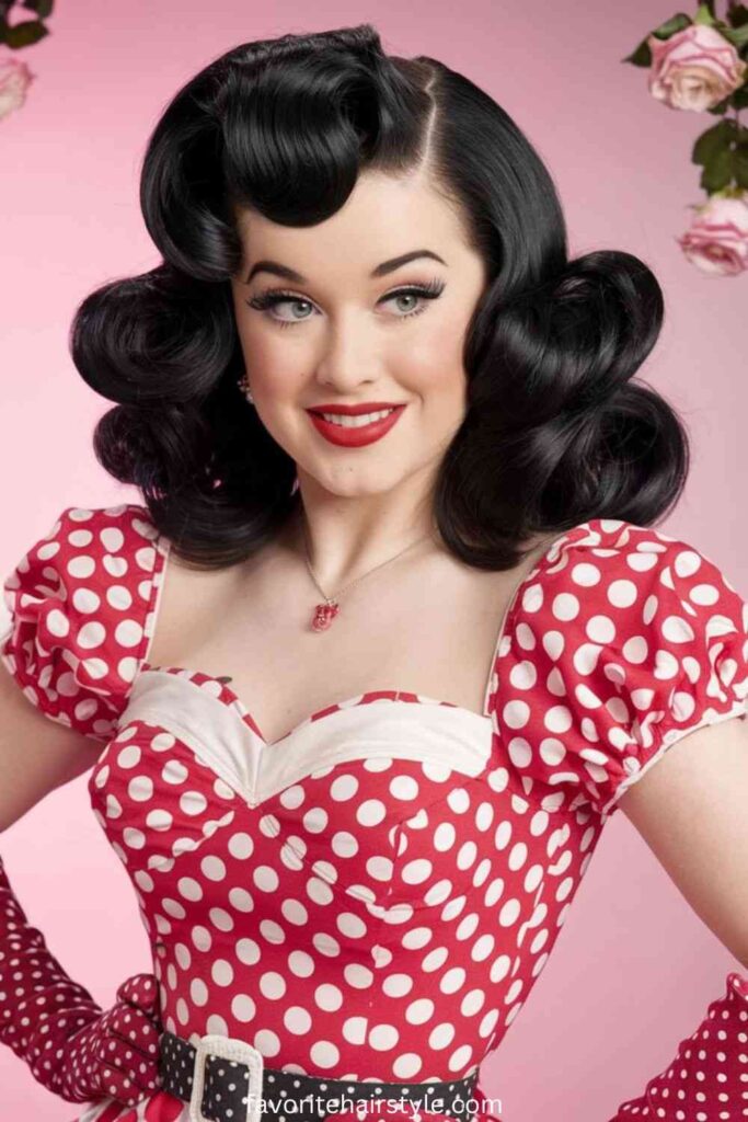 Vintage Hairstyles For Black Hair Ideas Retro Pin-Up Curls