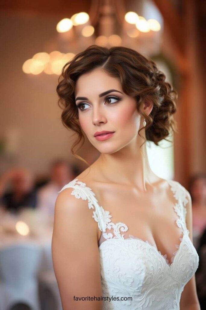 Romantic Low Bun with Curls