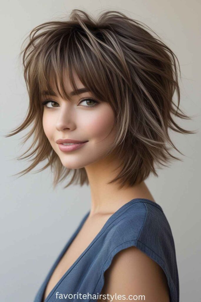 Shaggy Layers with Bangs