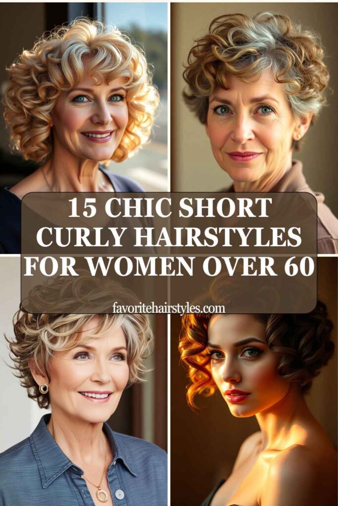 Short Curly Hairstyles for Women Over 60