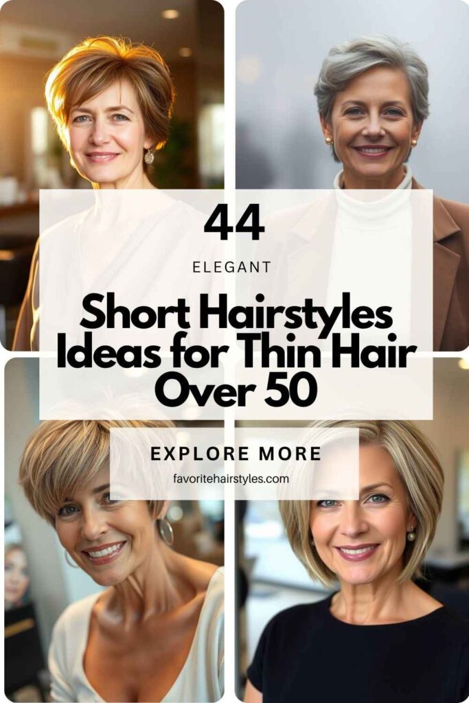 Short Hairstyles Ideas for Thin Hair Over 50