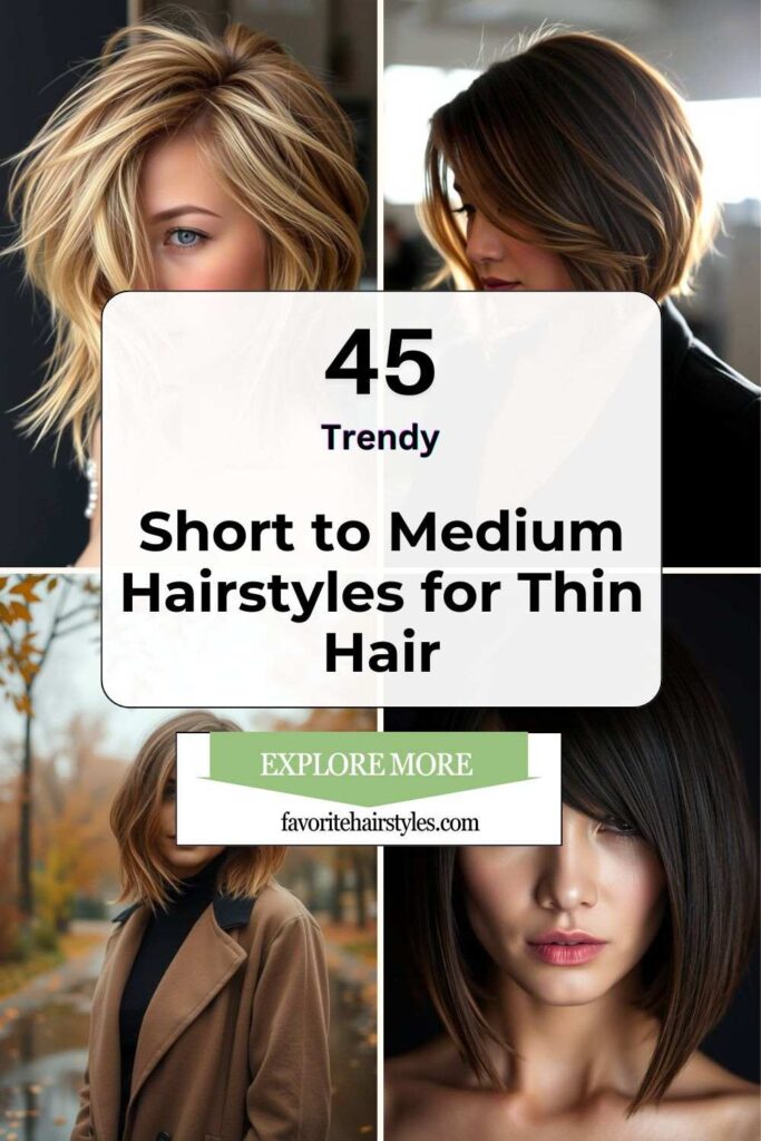 Short to Medium Hairstyles for Thin Hair