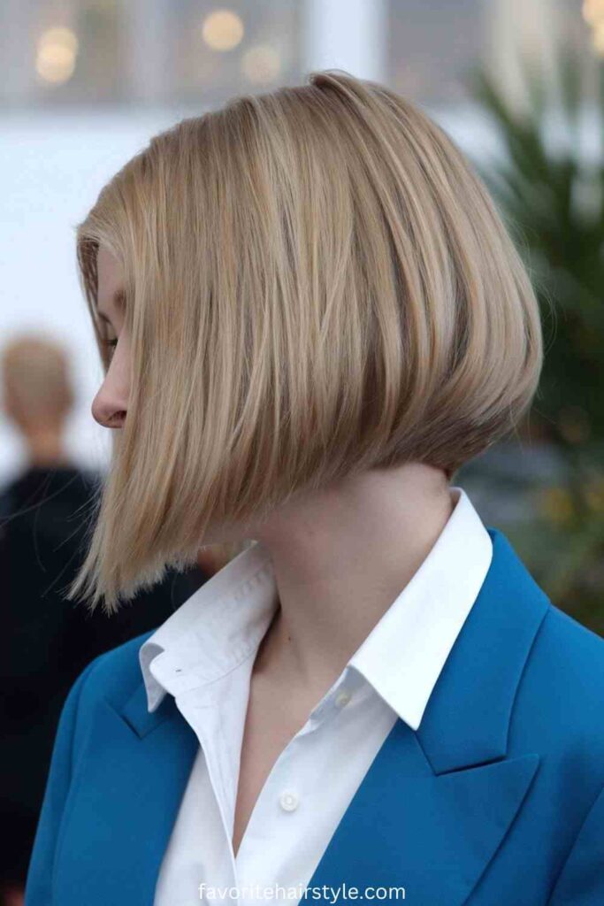 Side-Parted Undercut Bob