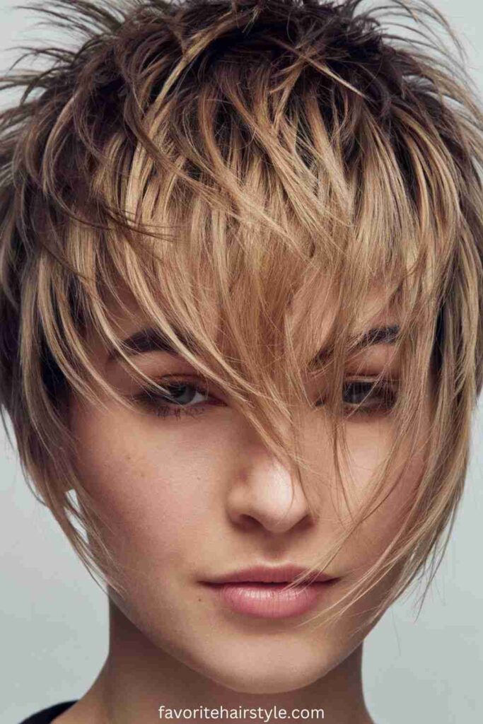 Side-Swept Bangs with Layered Hair