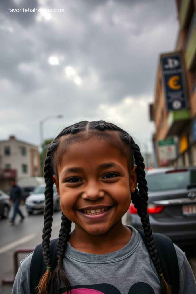 Side-Swept Cornrows