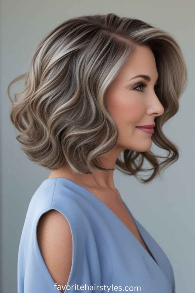 Side-Swept Wavy Lob