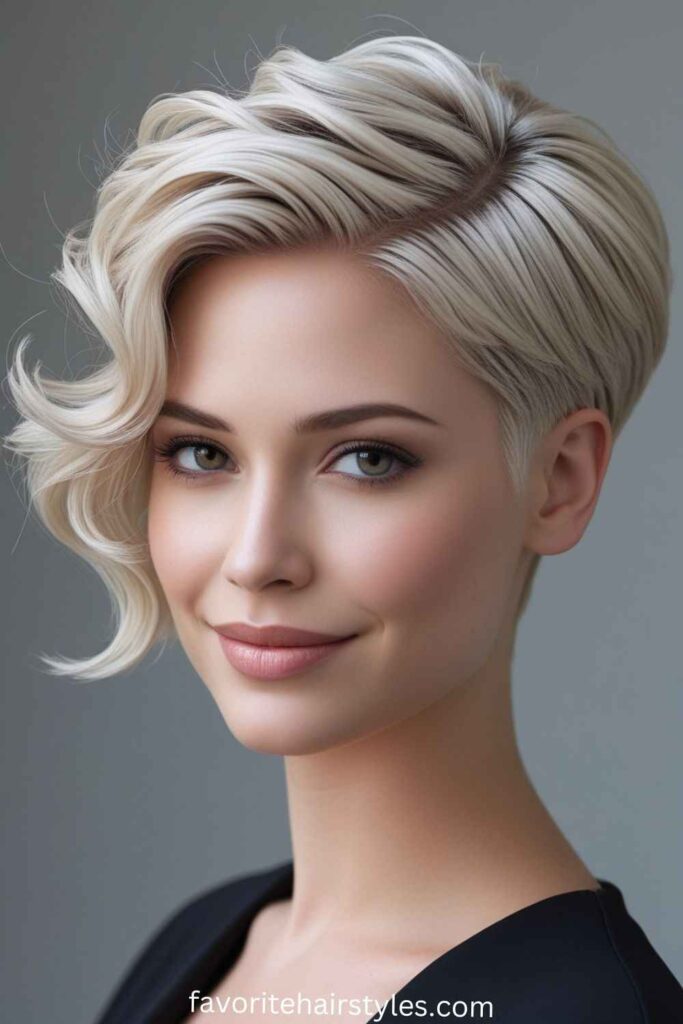 Sleek Wavy Pixie