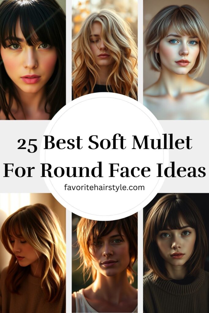 Soft Mullet For Round Face Ideas