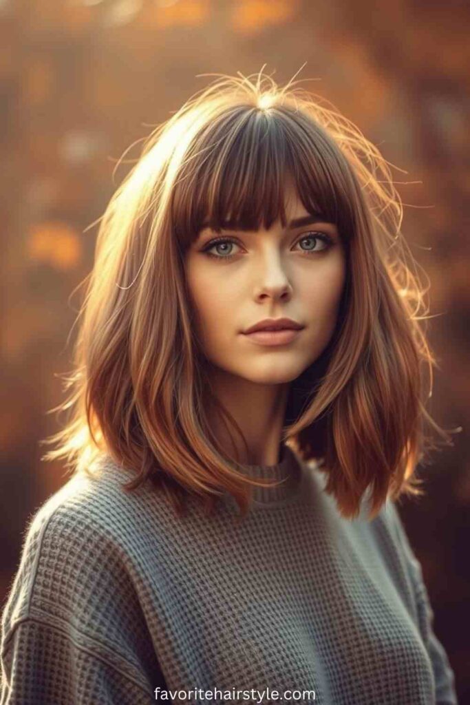 Stacked Bob with Bangs