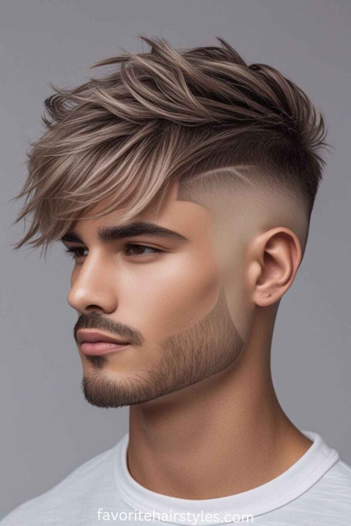 Mens Medium Length Mullet Hairstyles Ideas Textured Mullet with Tapered Sides