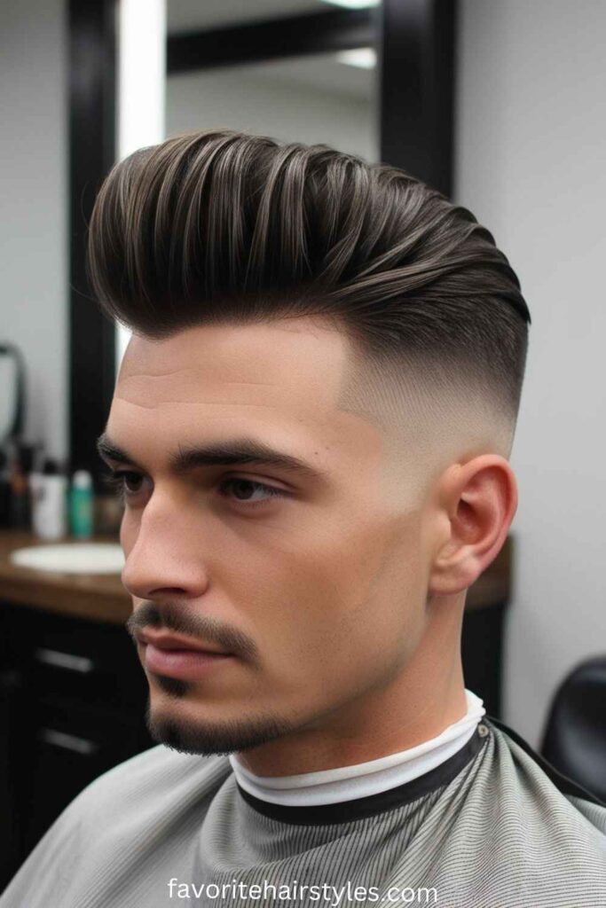 Medium-Length Hairstyles for Men The Pompadour