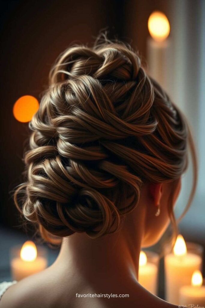 Top Knot with Loose Tendrils