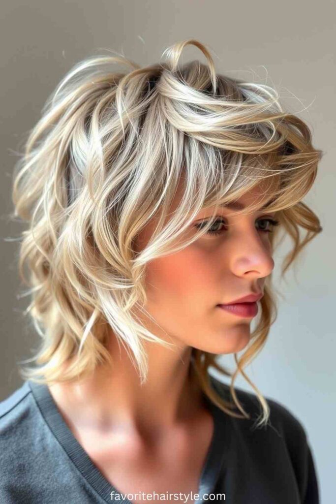 Soft Mullet For Medium Hair Ideas Tousled Curls with Defined Edges