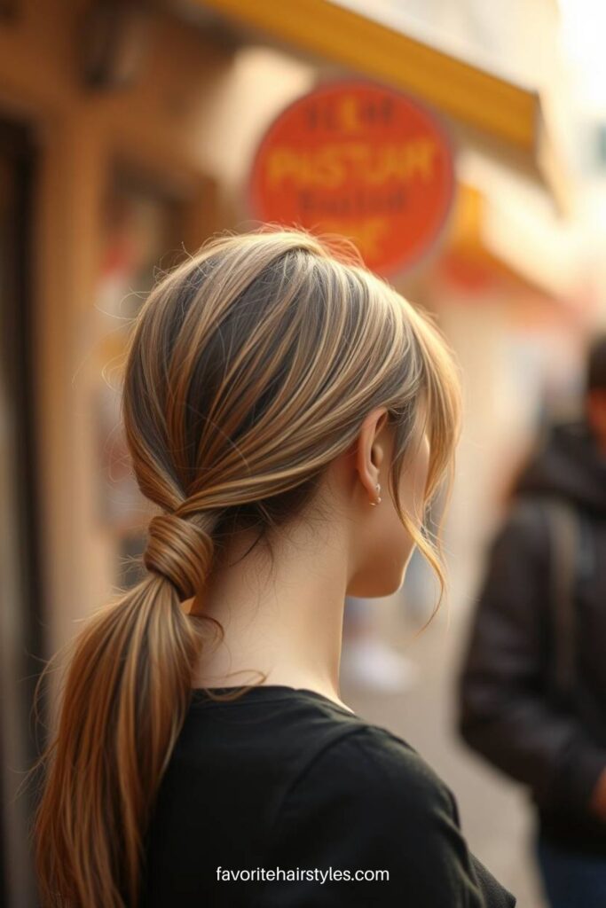 Twisted Low Ponytail