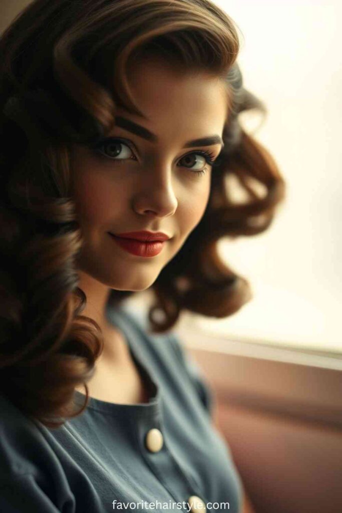 Vintage Hairstyles For Wavy Hair Ideas Victory Rolls