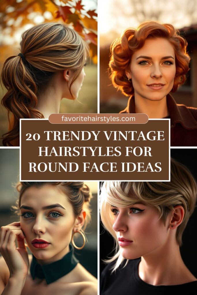 Vintage Hairstyles For Round Face Ideas