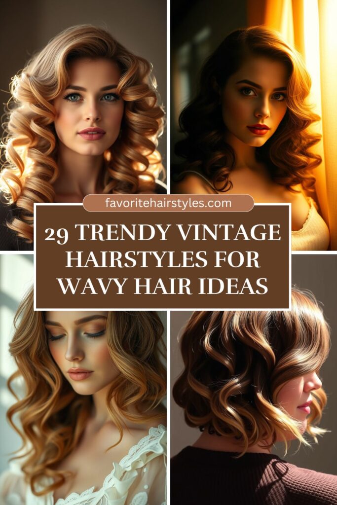 Vintage Hairstyles For Wavy Hair Ideas