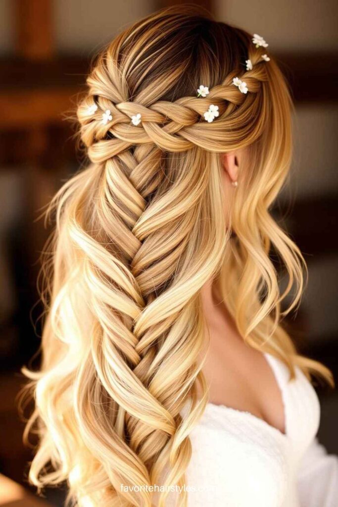 Waterfall Braid with Loose Waves