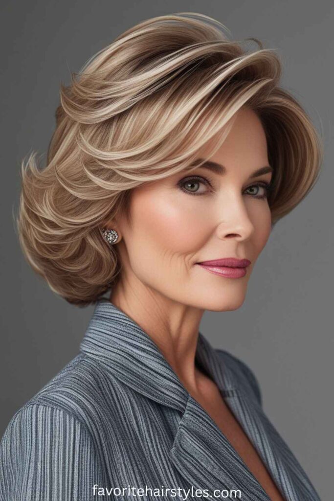 Mature Hairstyles For Women Over 60 With An Endicott Style Wedge Cut