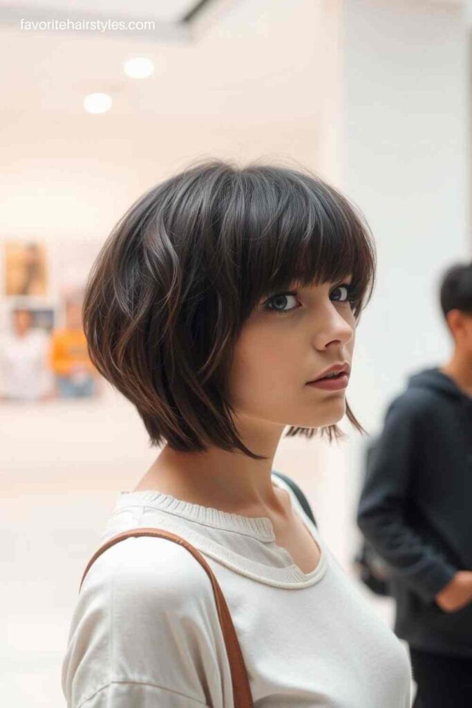 A Textured Bob Wolf Cut